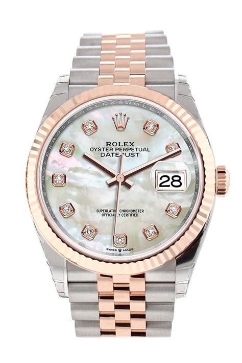 diamond rolex two tone white and rose png|two tone Rolex models.